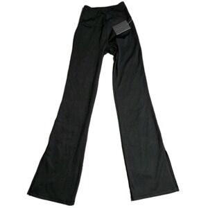 Danskin Slit Flare Pant Womens XS‎ Black Salt High Rise Yoga Pants NWT